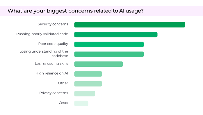 What are your biggest concerns related to AI usage?