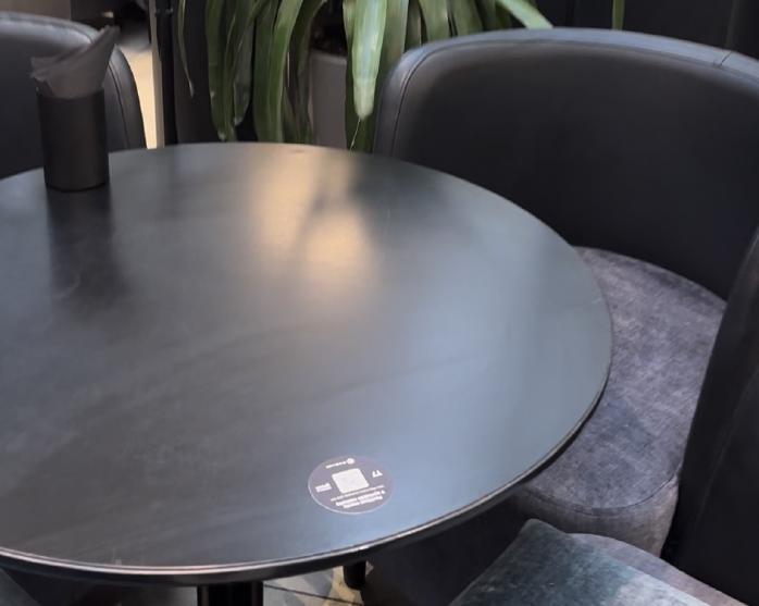 QR code on a table